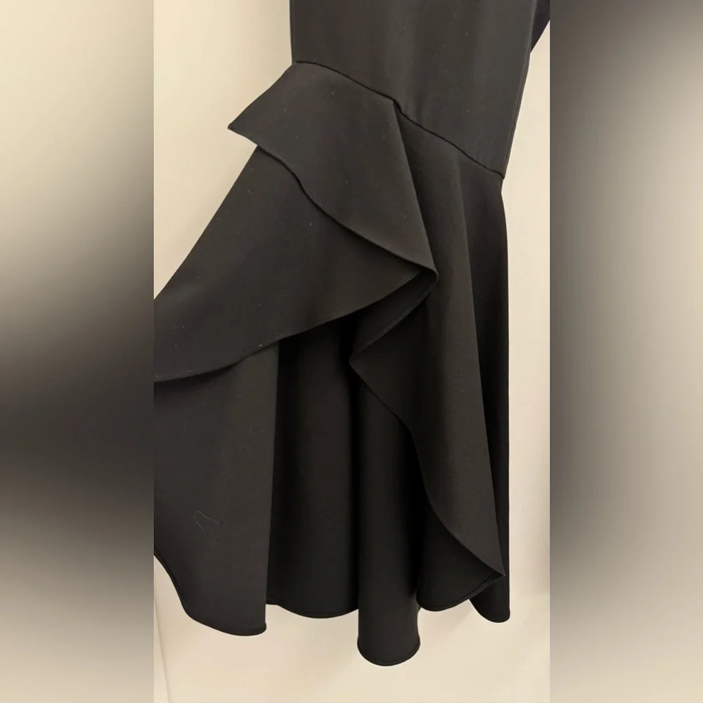 Scripted Black Flared Ruffle Pants - Picture 5 of 5
